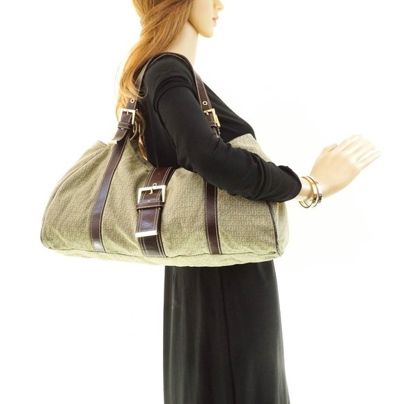 Auth Fendi Tote Bag Brown Canvas #19333F10 - Picture 2 of 11